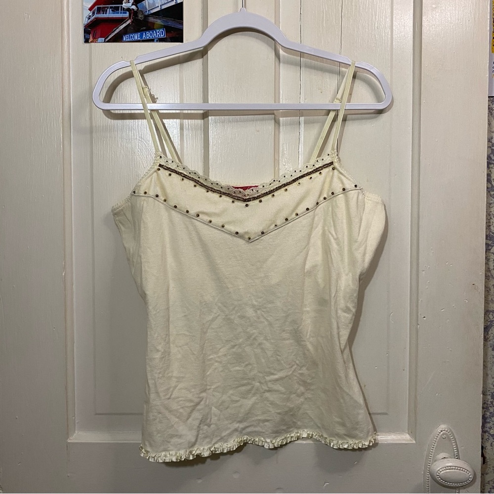 THALIA SODI | Women's Cream Spaghetti Strap Camisole Top